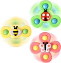 3PCS Suction Cup Spinner Toys for 1-3 Year Olds - Sensory Spin Fun