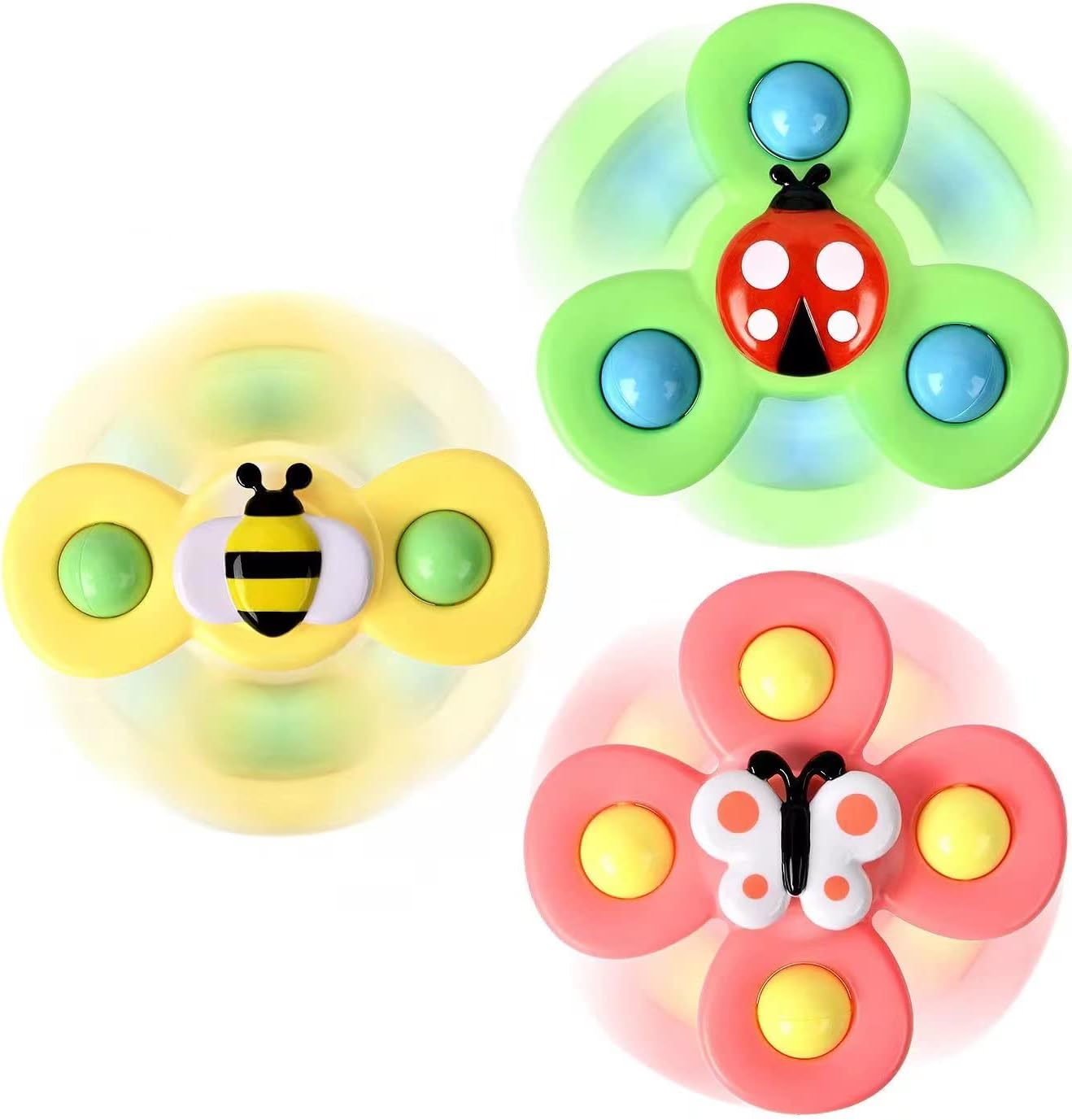 TOHIBEE 3PCS Spinning Sensory Toys for 1-3 Year Olds