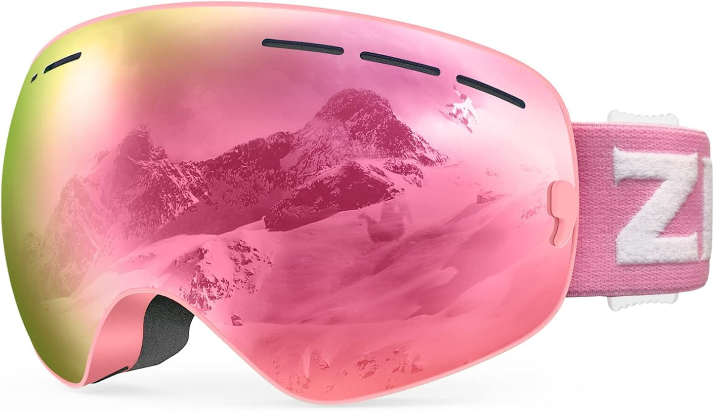 ZIONOR XMINI Kids Ski Goggles - Clear Vision for Youth