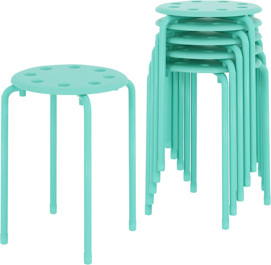 VECELO 6-Piece Stacking Stools for Classroom and Office Use