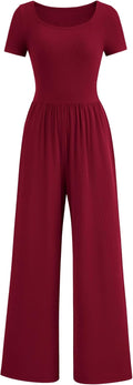 Women's Square Neck Wide Leg Jumpsuit Romper - Dressy Summer Essential