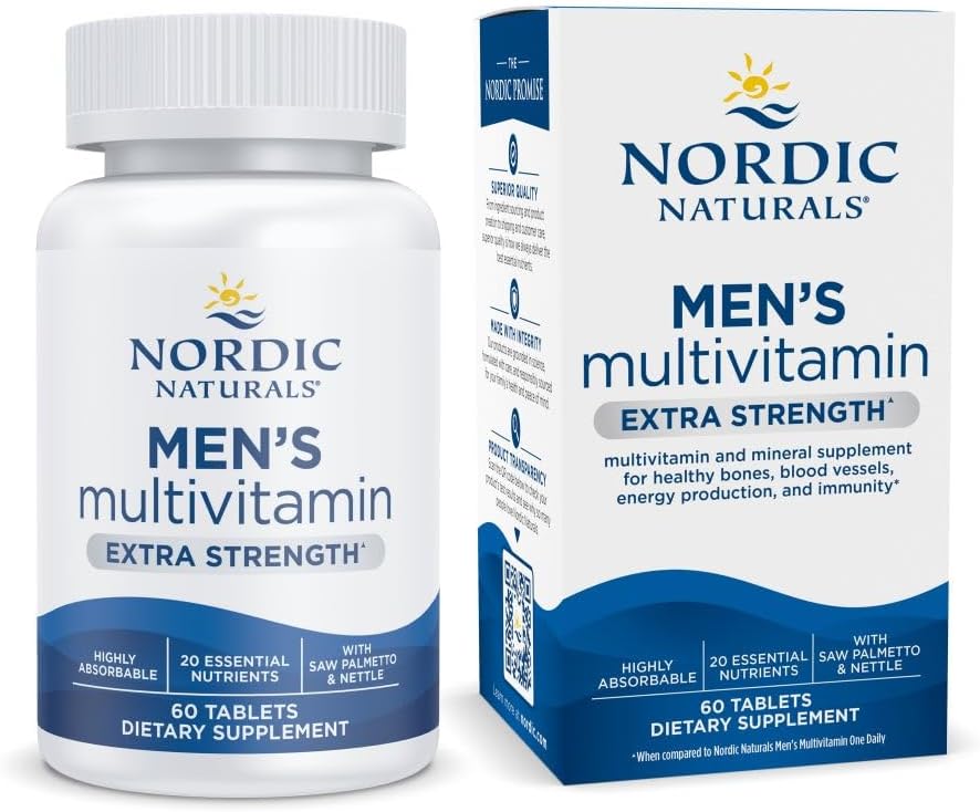 Nordic Naturals Mens Multivitamin Extra Strength for Vitality
