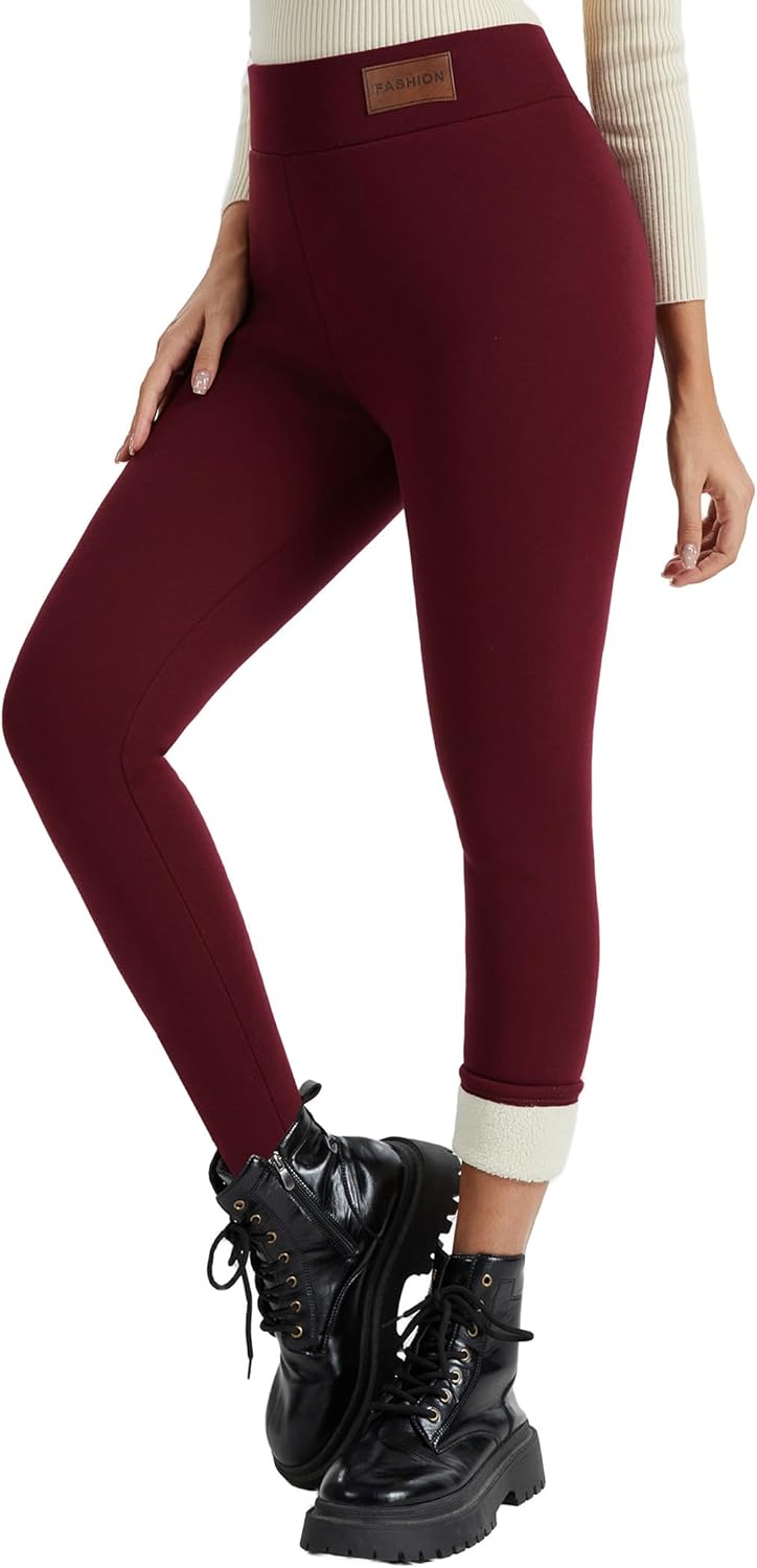 Women's Thermal Fleece Lined Leggings for Winter Comfort