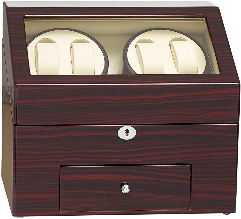 JQUEEN Wood Watch Winder with 4+9 Storage Slots