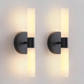 Matte Black Bathroom Wall Sconce Light Set of 2 for Modern Homes
