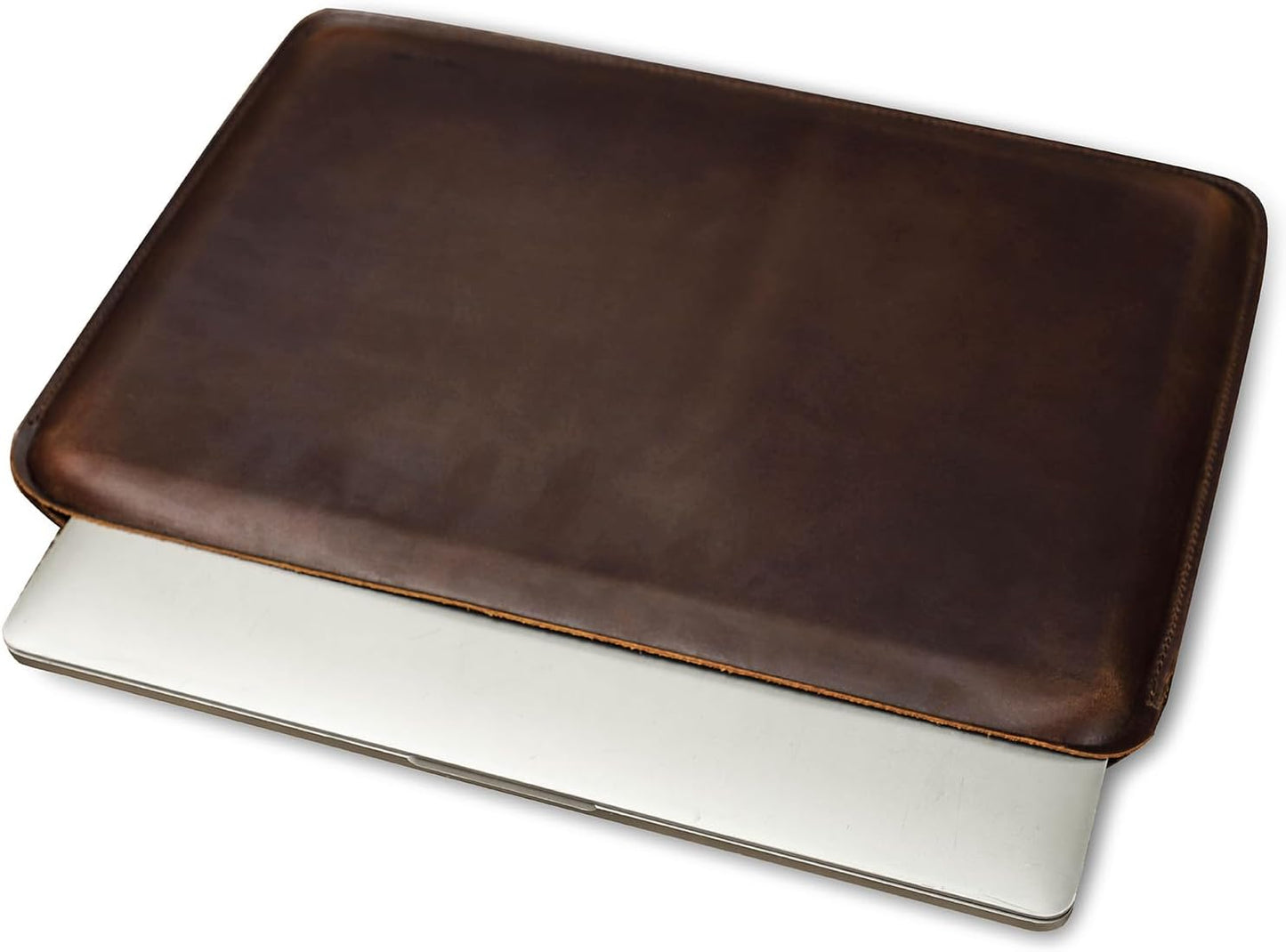 Top Grain Leather Slim PC Sleeve Case for 16.2 in MacBook