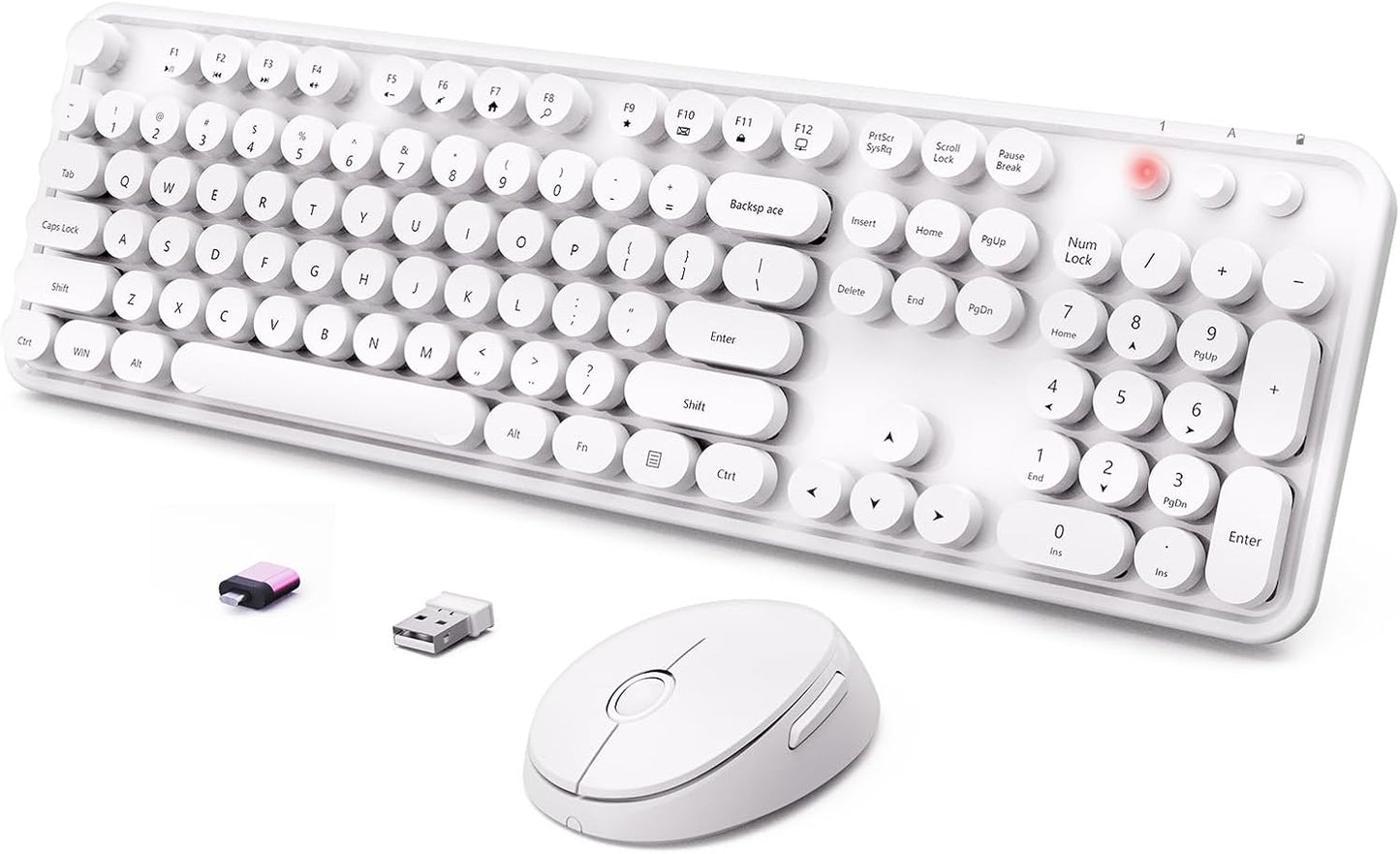 SkyGive Retro Wireless Keyboard & Mouse Combo