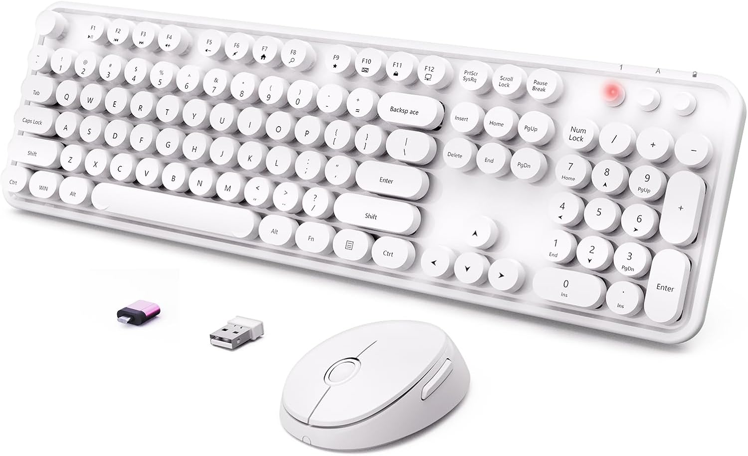 SkyGive Retro Wireless Keyboard & Mouse Combo
