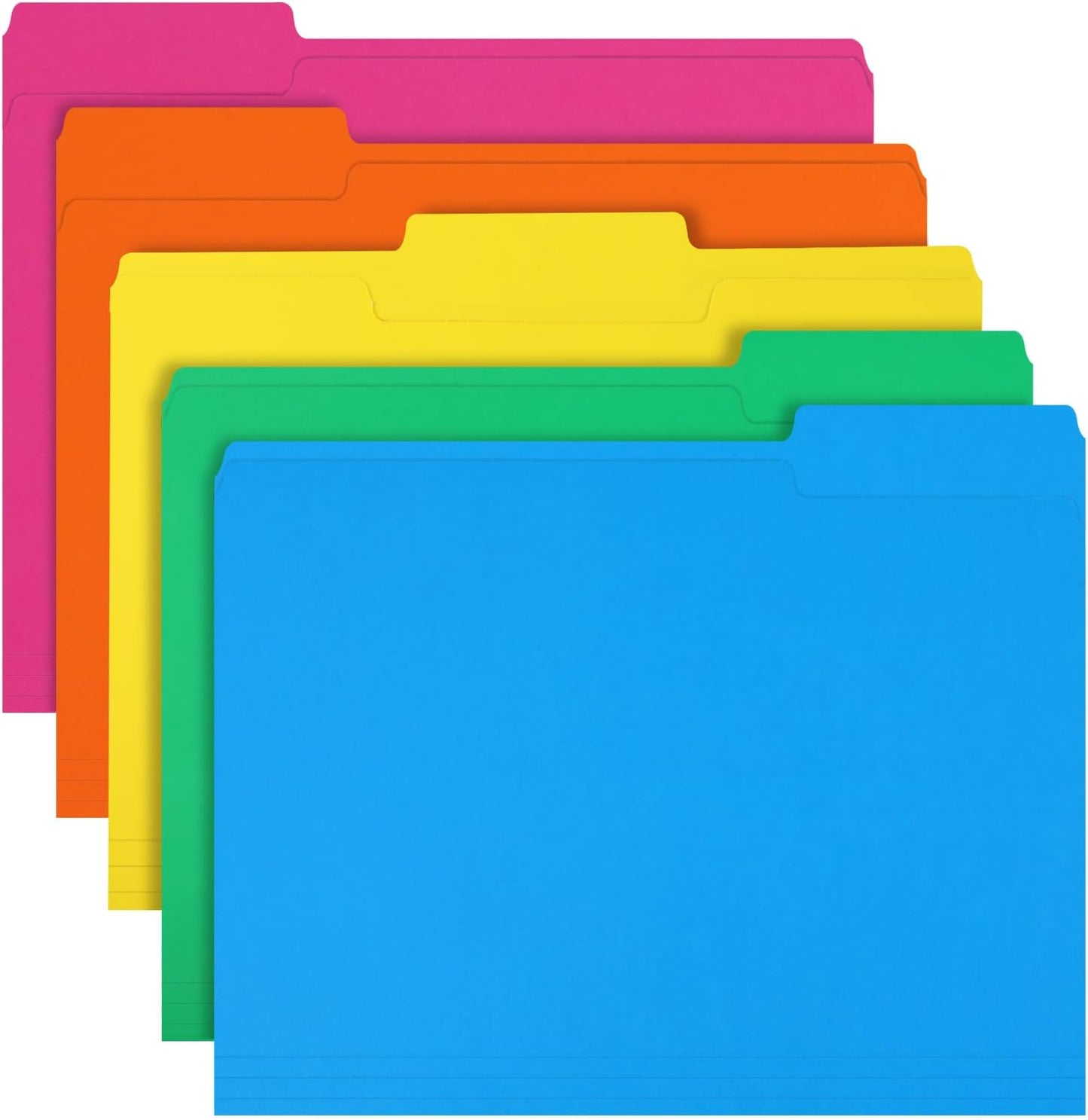 RAZCC 150 Pack Colored File Folders - Organize with Ease!