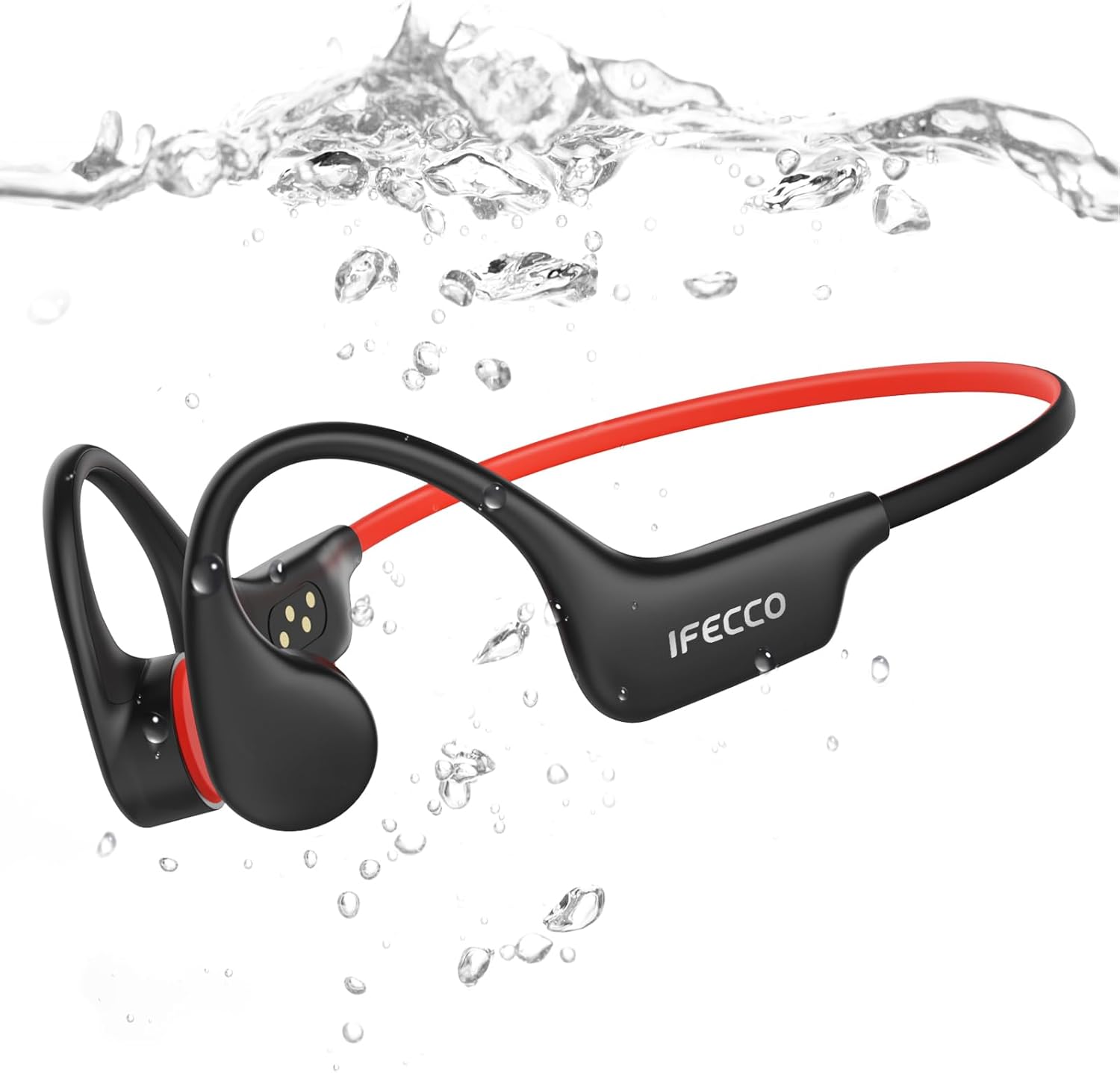 IFECCO Waterproof Headphones for Swimming with MP3 Player