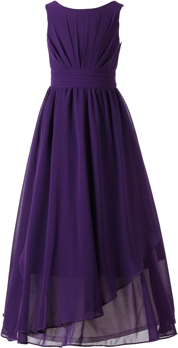 Chiffon Girls Junior Bridesmaid Dress for Elegant Occasions