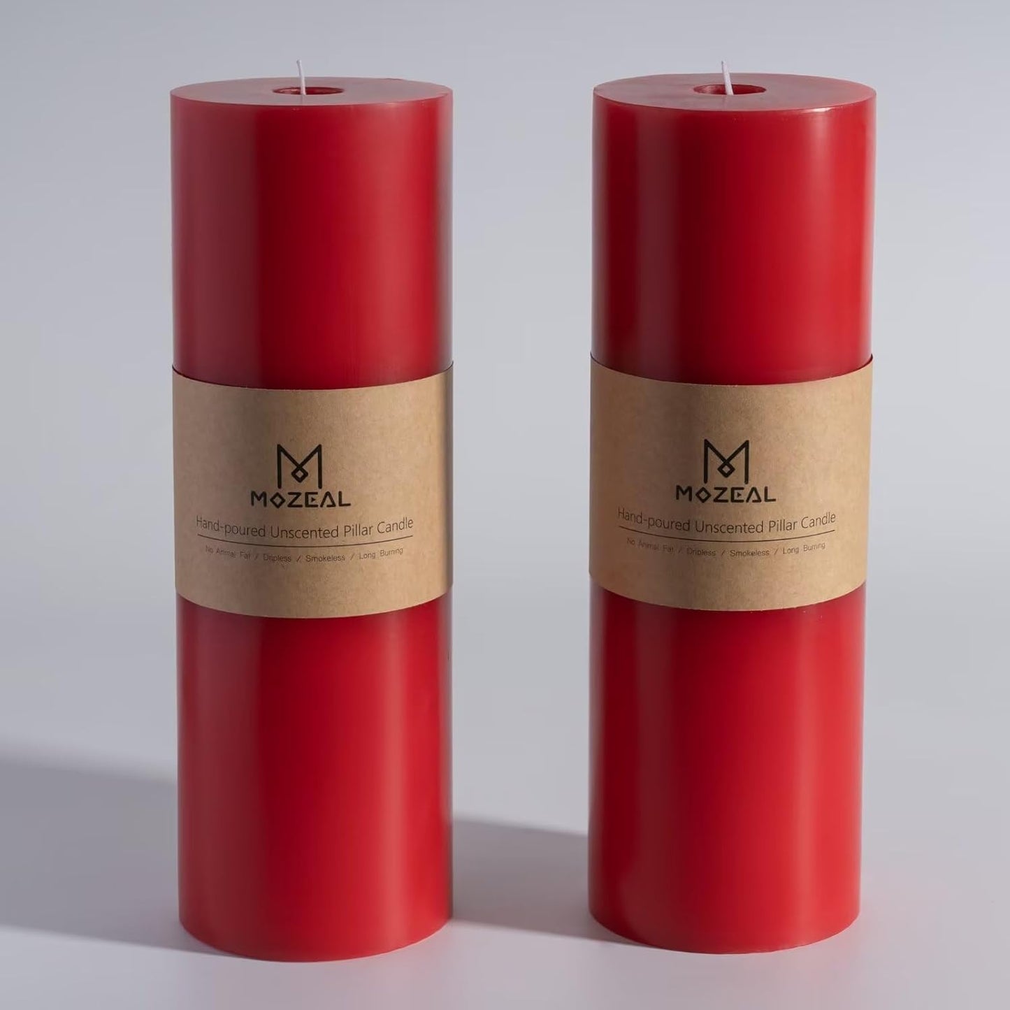 Extra-Large Red Pillar Candles for Weddings and Christmas Decor