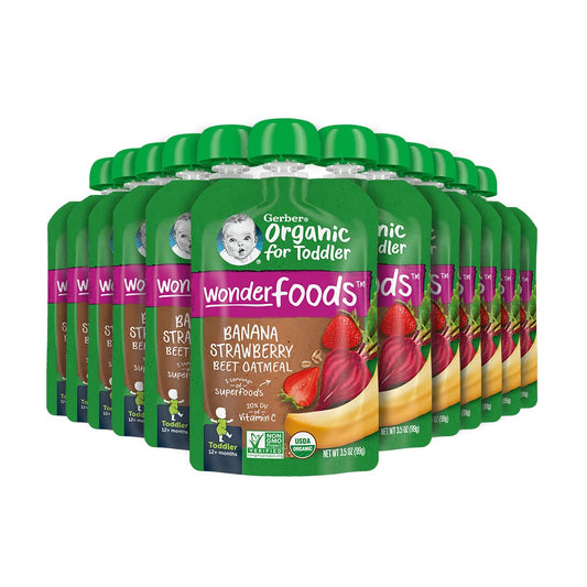 Gerber Organic WonderFoods Pouches - Nutrient-Packed Toddler Snack