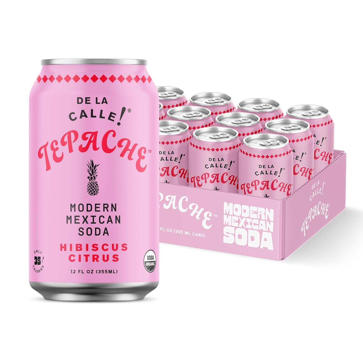 De La Calle Tepache Hibiscus Citrus - Healthy Sparkling Soda