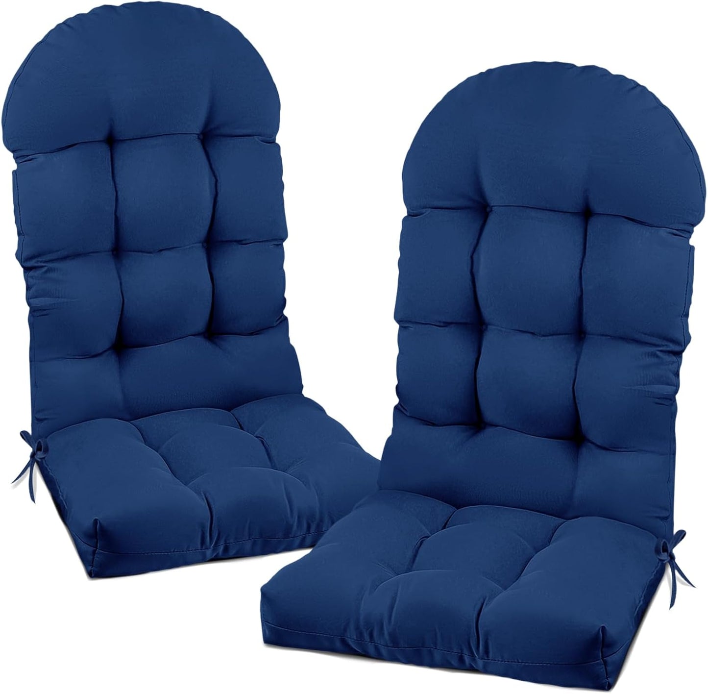 Outdoor Adirondack Chair Cushion Set of 2 Waterproof Navy Blue