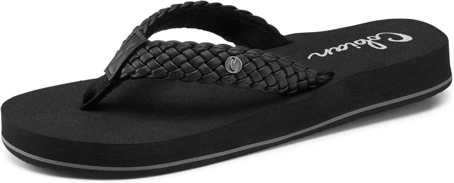 Cobian Women's Sandal Braided Bounce Flip Flop for Comfort