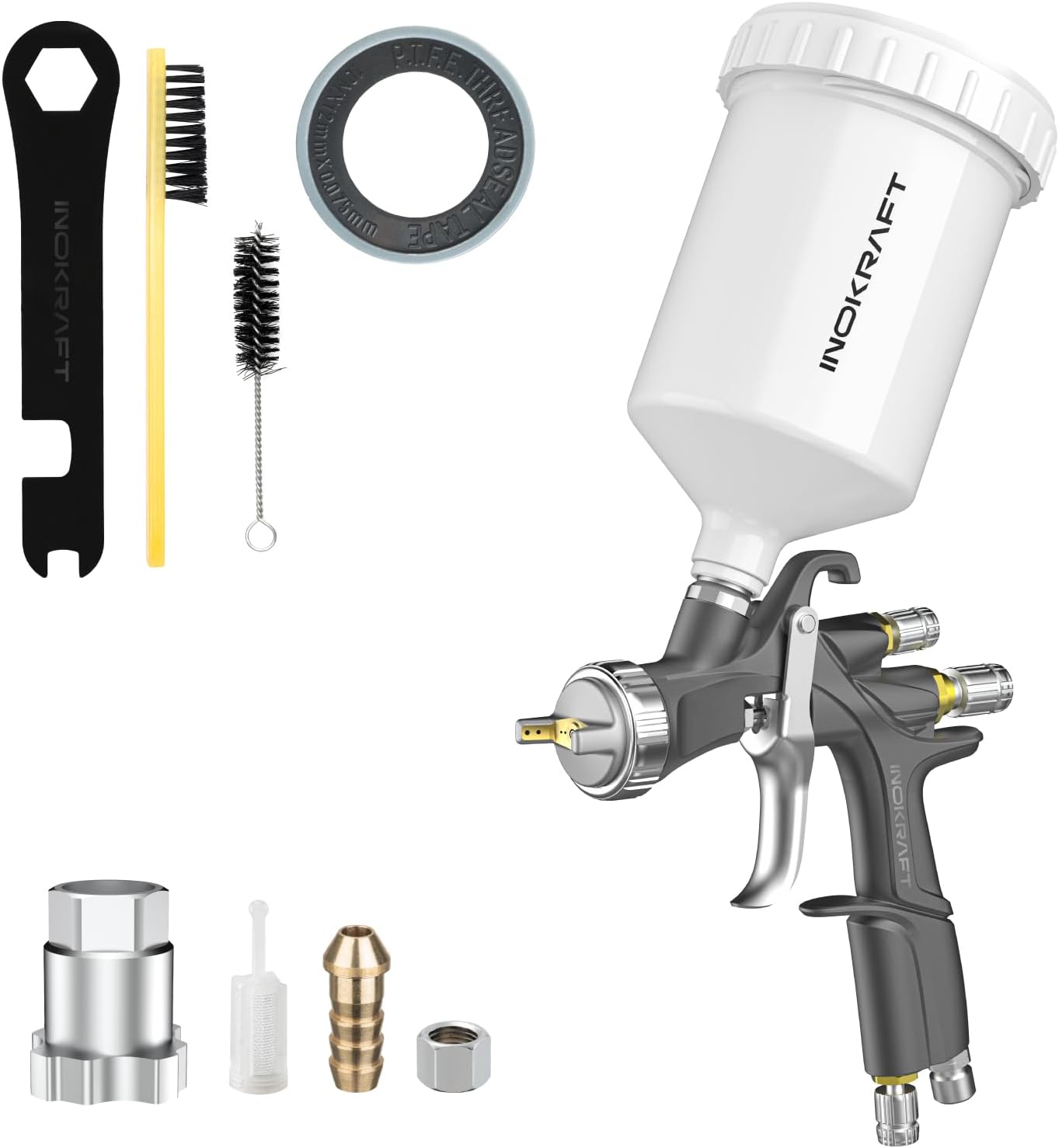 InoKraft D1 LVLP Air Spray Gun Kit for Easy DIY Painting