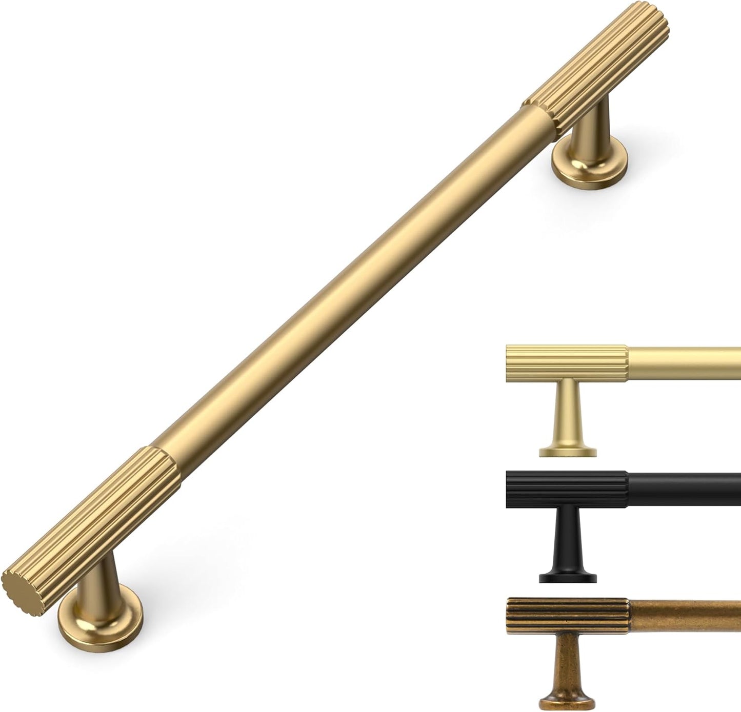 10 Pack 6.25 Inch Cabinet Pulls in Champagne Bronze Finish