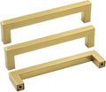 Goldenwarm Brass Cabinet Handles 50 Pack - Brushed Gold Pulls