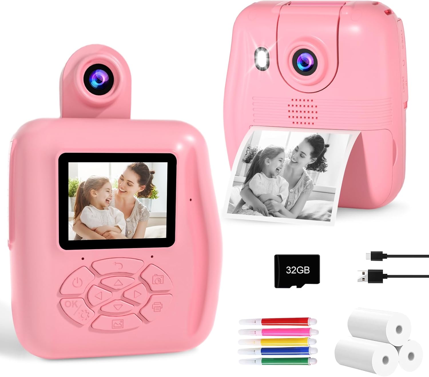 PROGRACE Instant Print Camera - HD Photos & Videos - Perfect Kids Gift