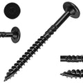 8 Inch Heavy-Duty Outdoor Wood Screws 250pcs - Black Rust Resistant
