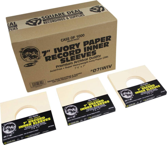 1000 Ivory Vinyl Record Inner Sleeves - Archival Quality 7