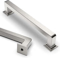 5 in Brushed Satin Nickel Cabinet Handles 10 Pack - Solid, Easy