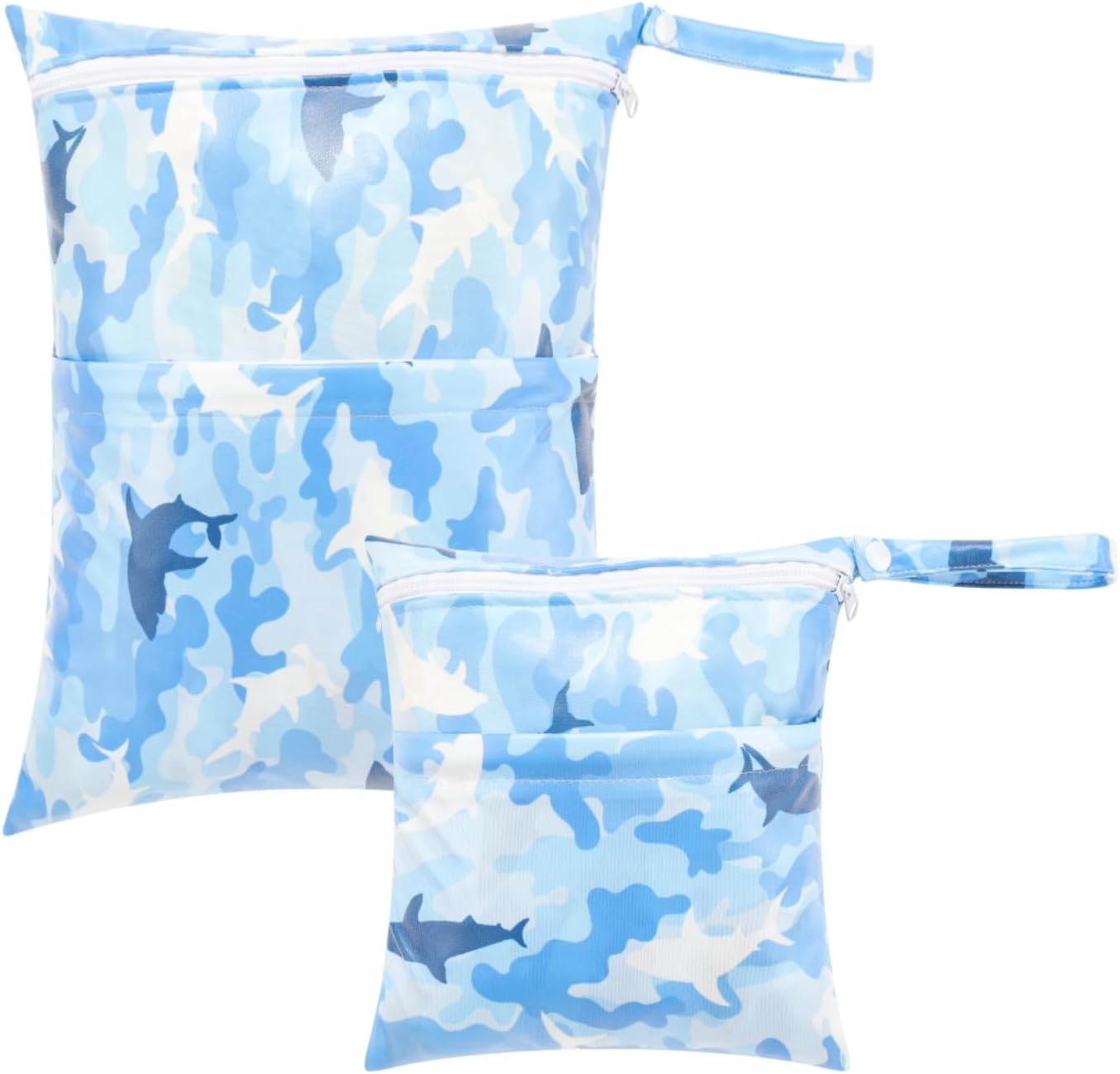 Waterproof 2-Pack Diaper Bags with Zip Pockets - TSD