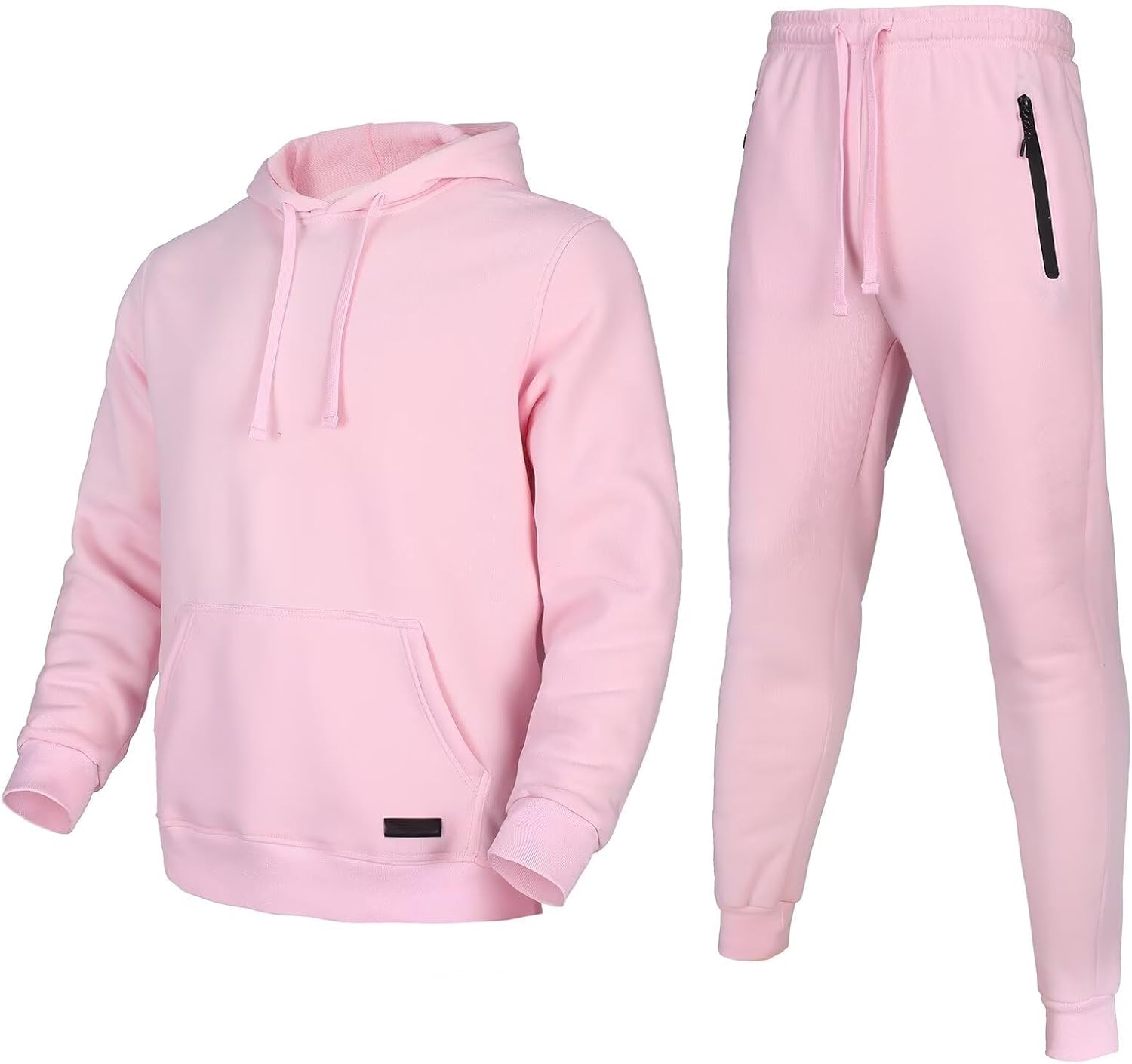 Tracksuit for Men 2 Pieces Fleece Hooded Outfit for Sports