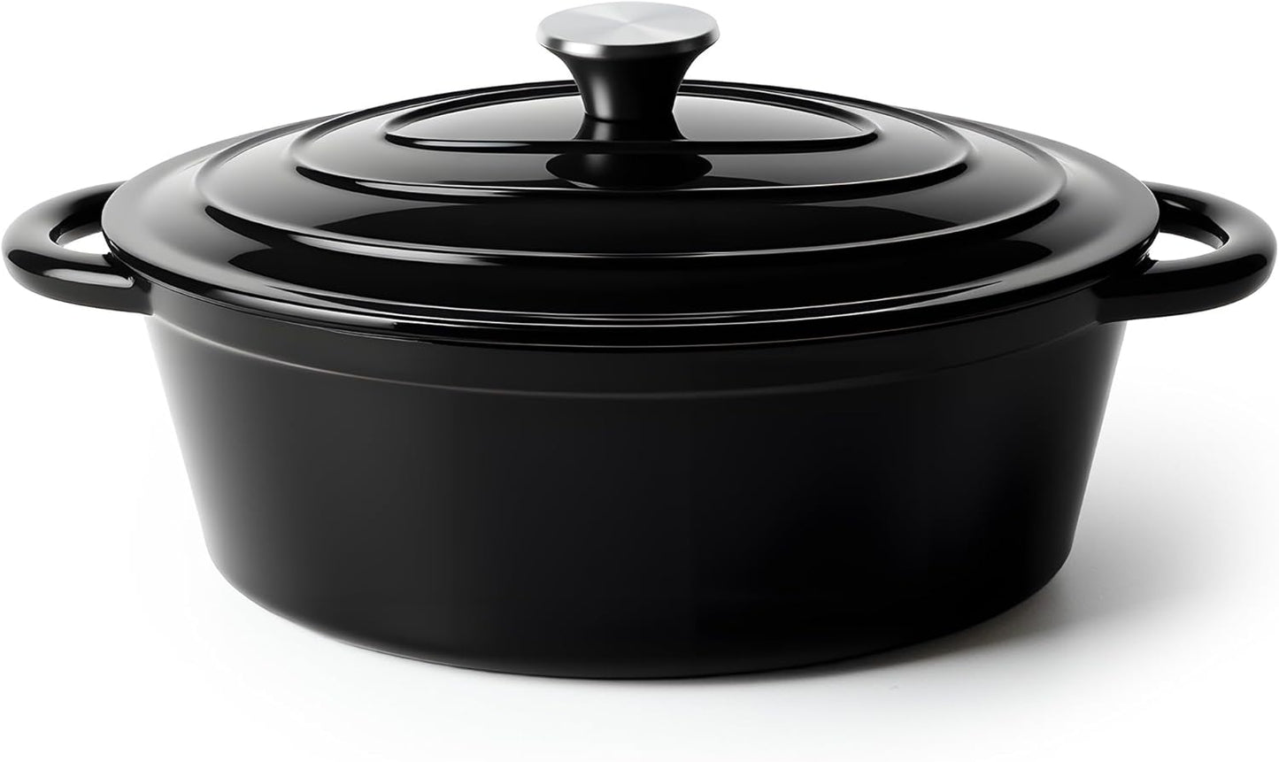 Oval Dutch Oven for Bread Baking, 4.5 Quart Non Stick Pot