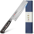 7 Inch Nakiri Knife - Japanese Cleaver with Pakkawood Handle