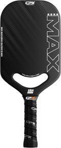 CPX MAX Black Raw Carbon Fiber Pickleball Paddle - Elongated Control