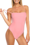 RELLECIGA Women's Bandeau One Piece Swimsuits - Flattering Backless