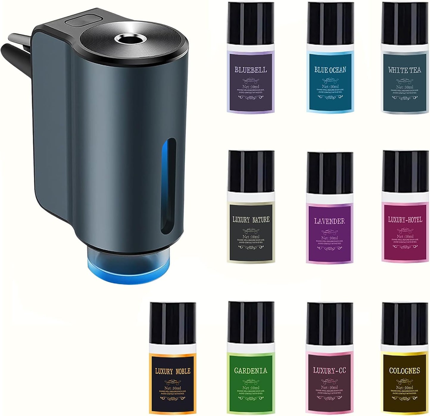 Portable Smart Car Air Freshener Set - 10 Scents Included