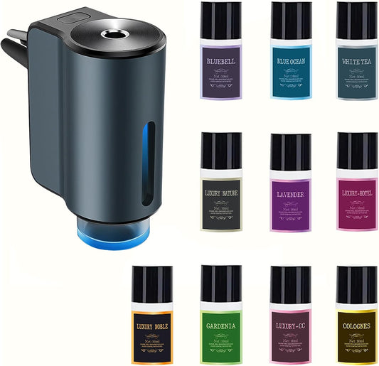 Portable Smart Car Air Freshener Set - 10 Scents Included