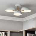 Argo Semi Mount Flush Ceiling Light - 3-Light Modern Retro Fixture