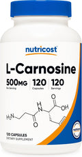 L-Carnosine 500mg Capsules - 120 Servings, Gluten Free