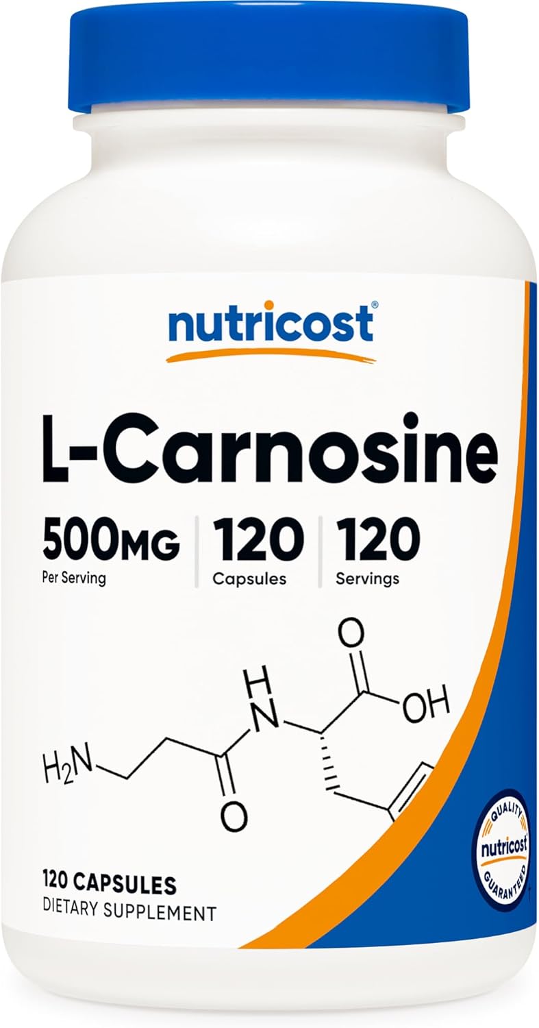Nutricost L-Carnosine 500mg Capsules - Gluten Free & Non-GMO