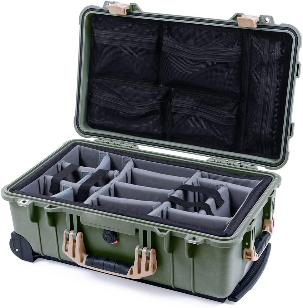Pelican 1510 Color Case in OD Green & Tan with Organizer