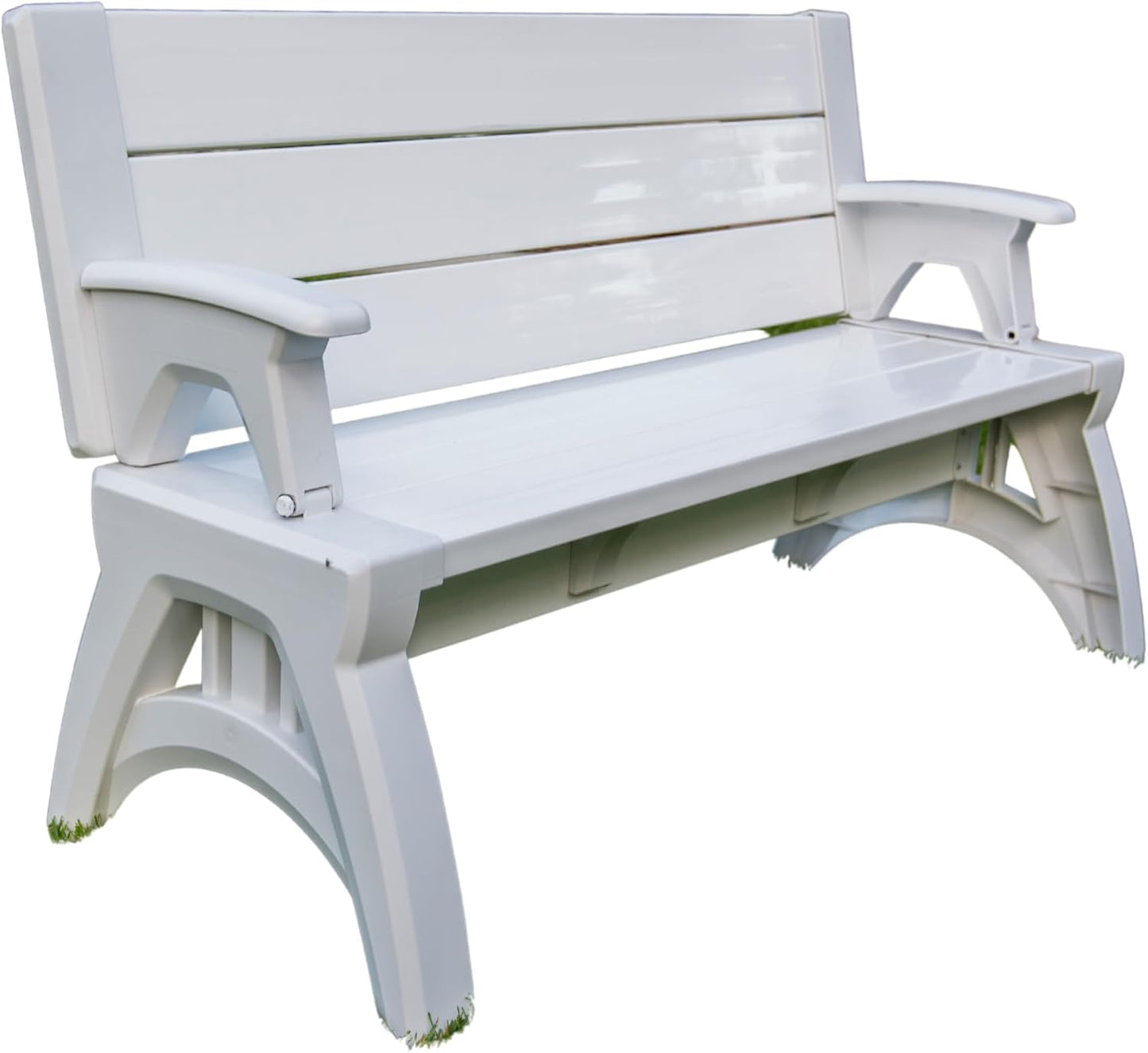 2-in-1 Outdoor Bench & Picnic Table - Foldable & Weather-Resistant