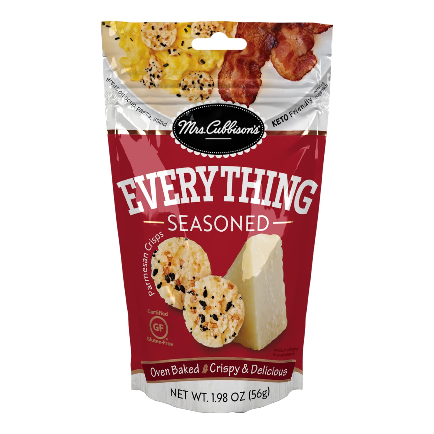 Mrs. Cubbison's Everything Seasoned Cheese Crisps for Snacking