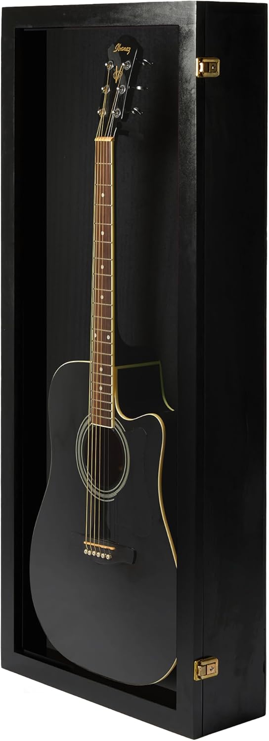 PENNZONI Acoustic Guitar Display Case - Stylish Wall Mount Option