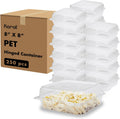 Karat Clamshell Take Out Food Containers 8in x 8in - Clear, Stackable