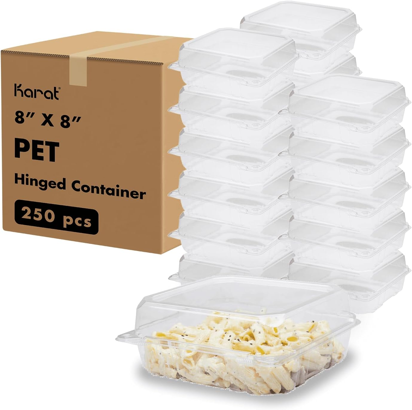 Karat Clamshell Take Out Food Containers - Durable and Stackable