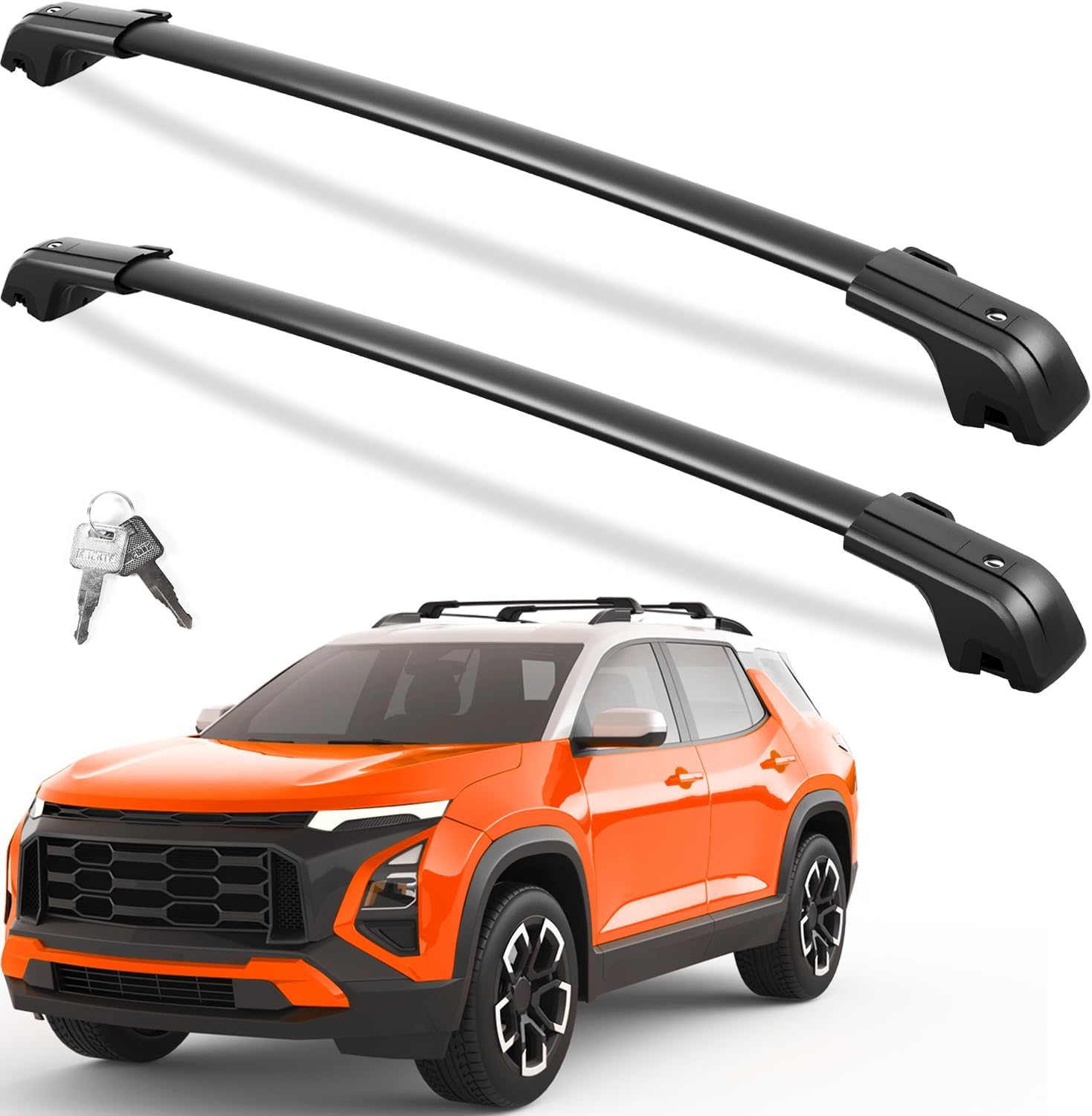 Heavy Duty Lockable Roof Rack Cross Bars for Chevy Equinox 2025 2026