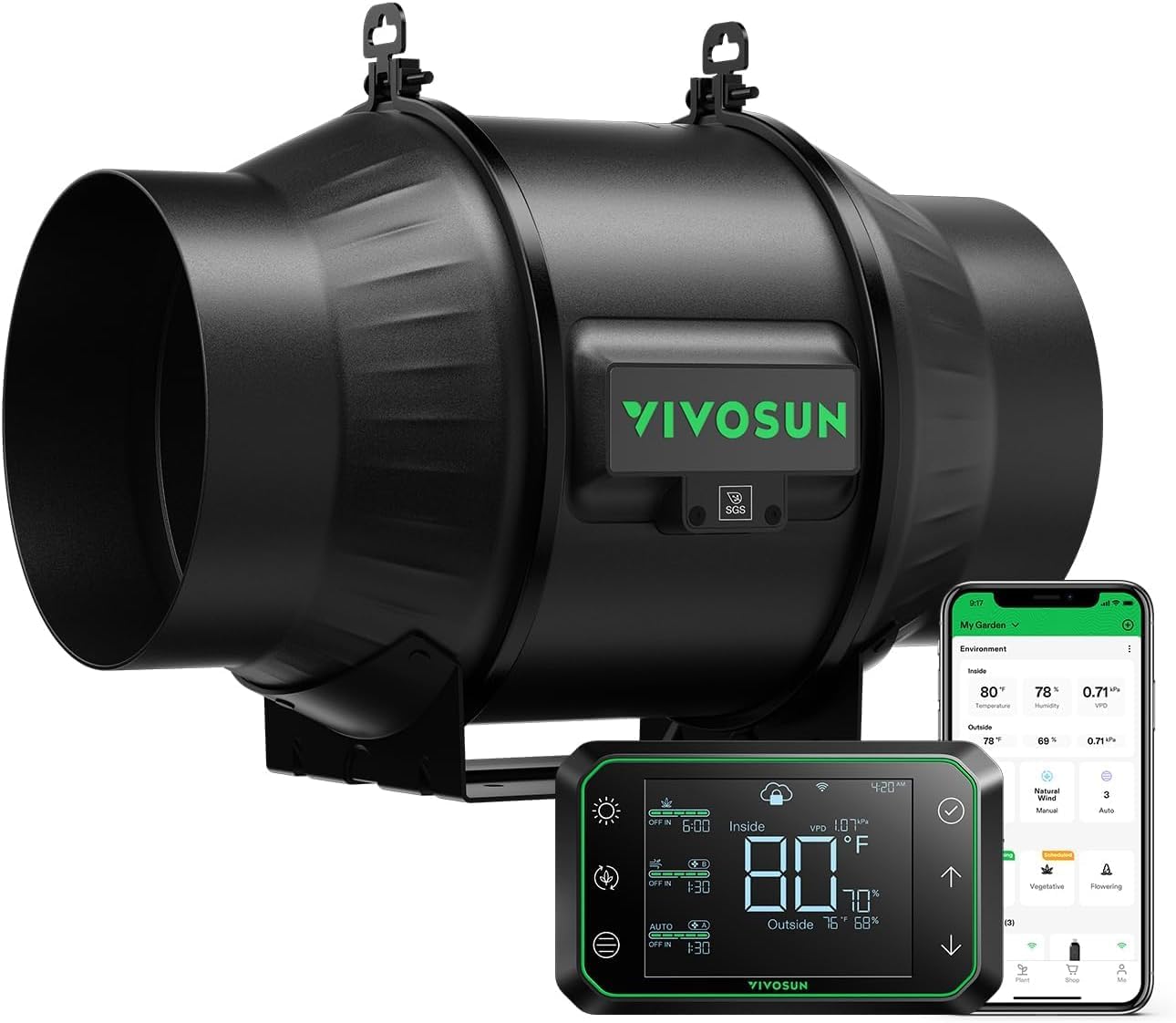 VIVOSUN AeroZesh T6 Inline Duct Fan for Efficient Ventilation