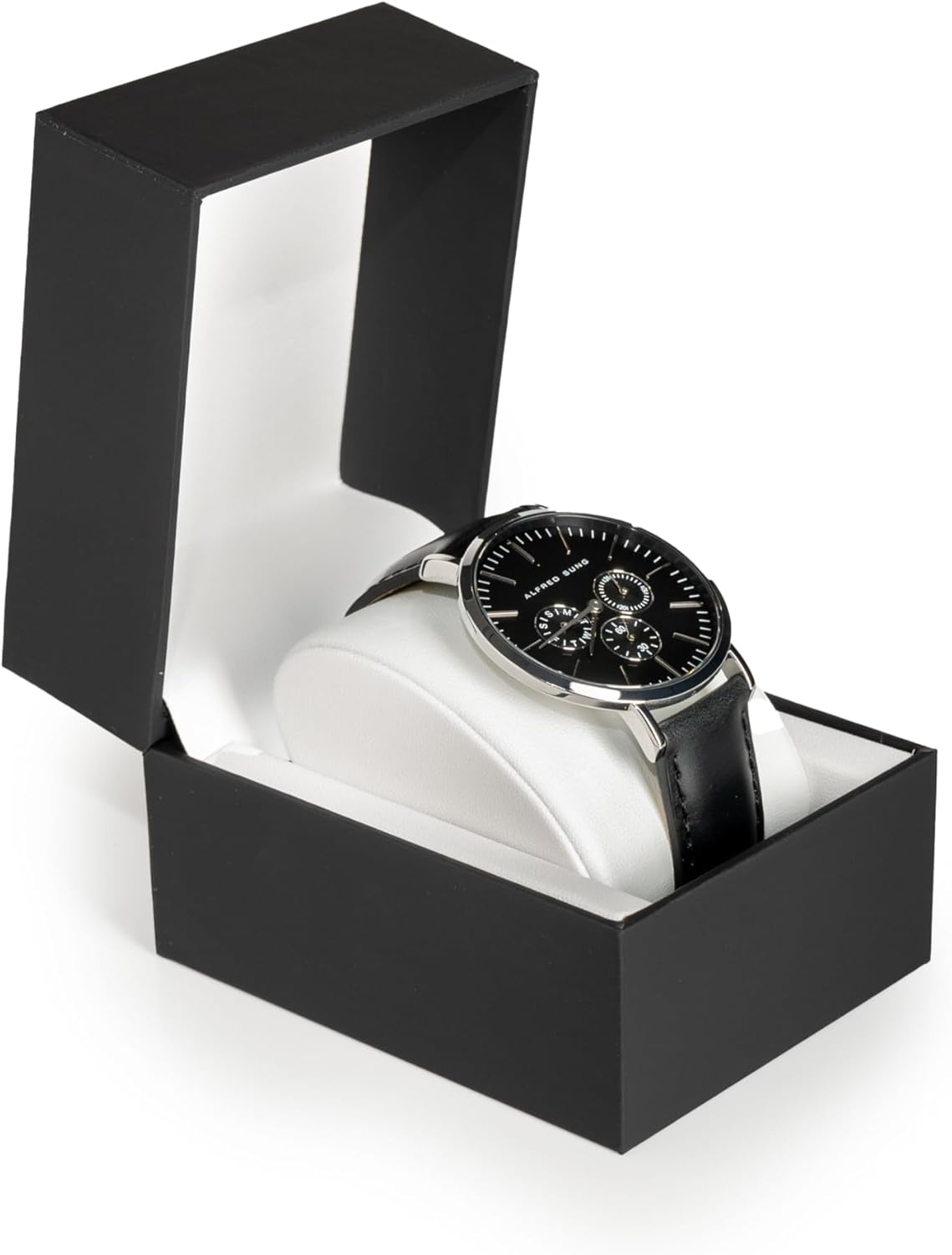 Premium Black Watch Gift Box - Elegant Organizer for Him & Her