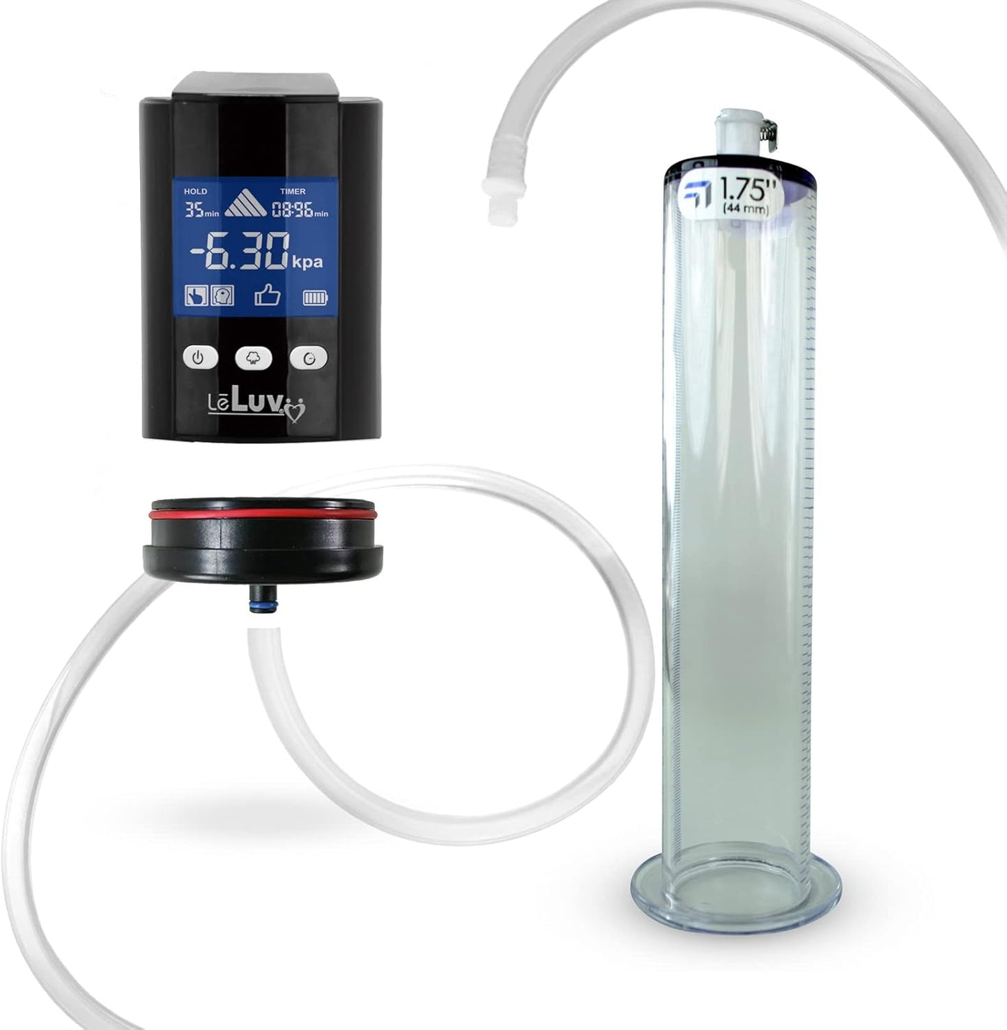 LeLuv Black iPump Smart LCD Head with Adapter for Comfort