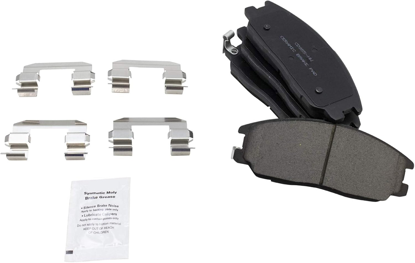TRQ Front Brake Pads Ceramic for 2003-2009 Kia Sorento Vehicles