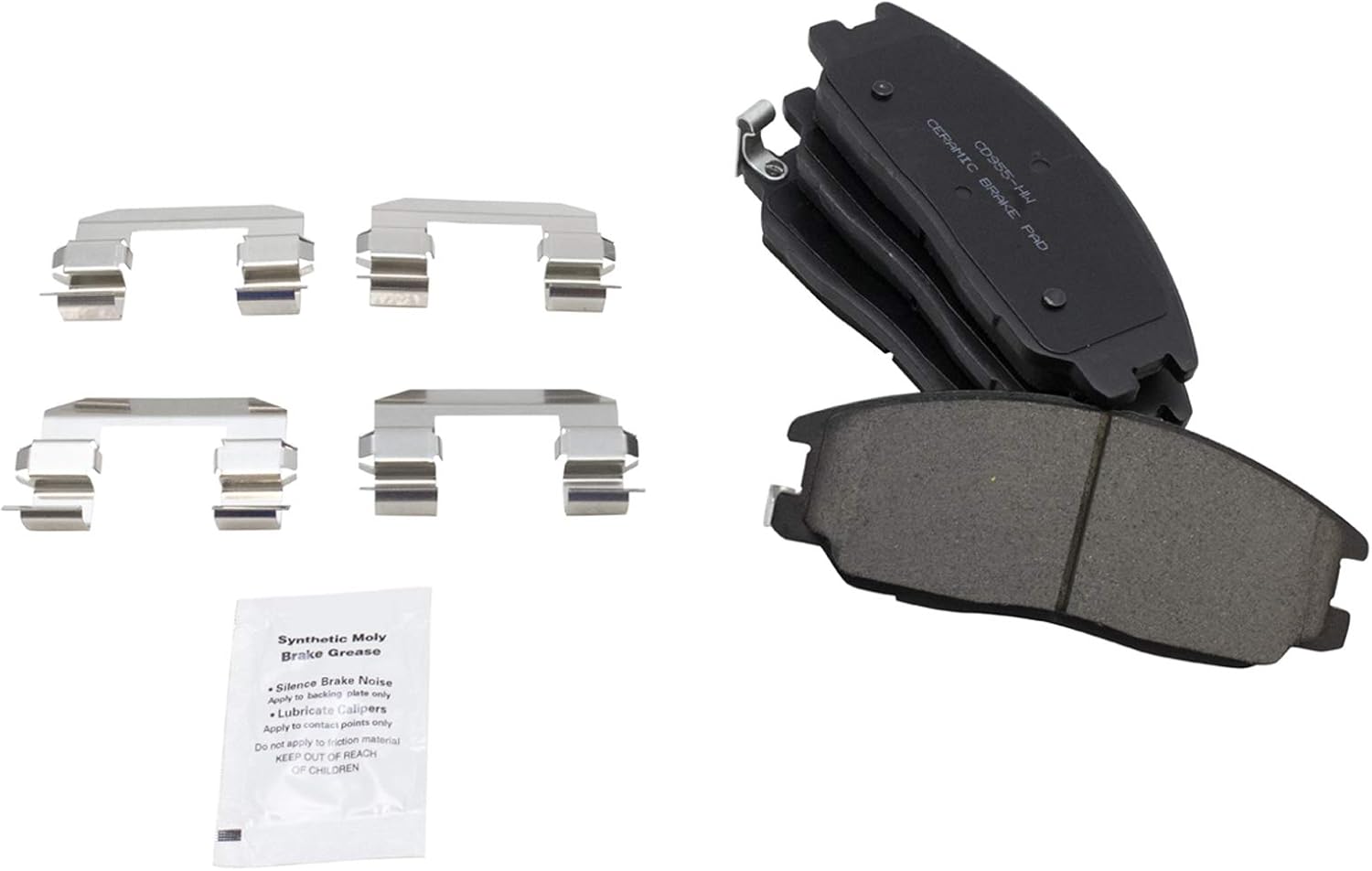 TRQ Front Brake Pads Ceramic for 2003-2009 Kia Sorento Vehicles